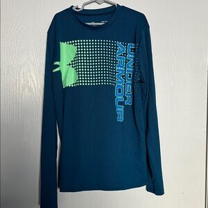 Under Armour Blue Long Sleeve Kids Tee